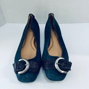 Nurture by Lamaze‎ Teal Flats with Silver Buckle